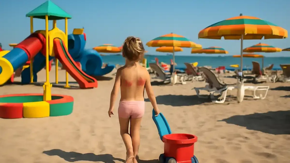 Protezione solare dei bambini in spiaggia: crema, indumenti e tempi di esposizione